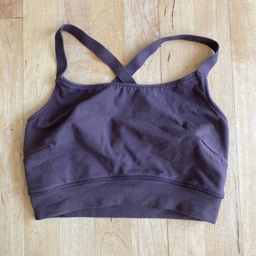 Pansy Co Organic Cotton Sports Bra Bralette Brown